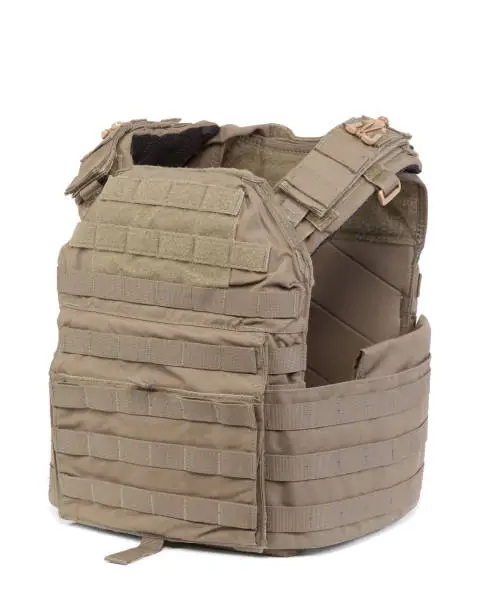 Military desert tan tactical vest.